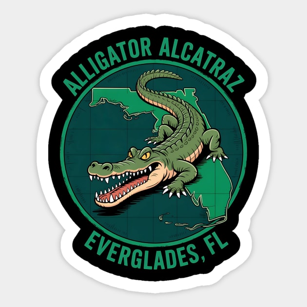 Alligator-Alcatraz Sticker by ArtistTee ⭐⭐⭐⭐⭐